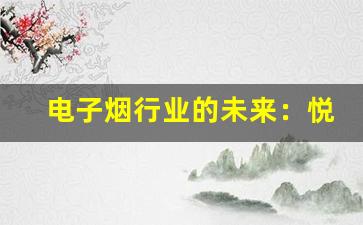 电子烟行业的未来：悦刻电子烟店的竞争优势